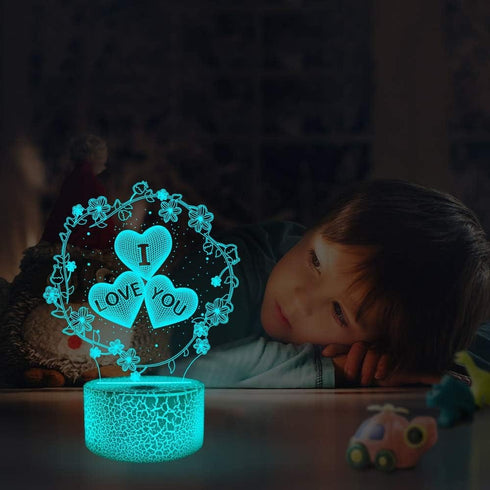 I love you Night Light, Hologram 16 Colors with Remote Control